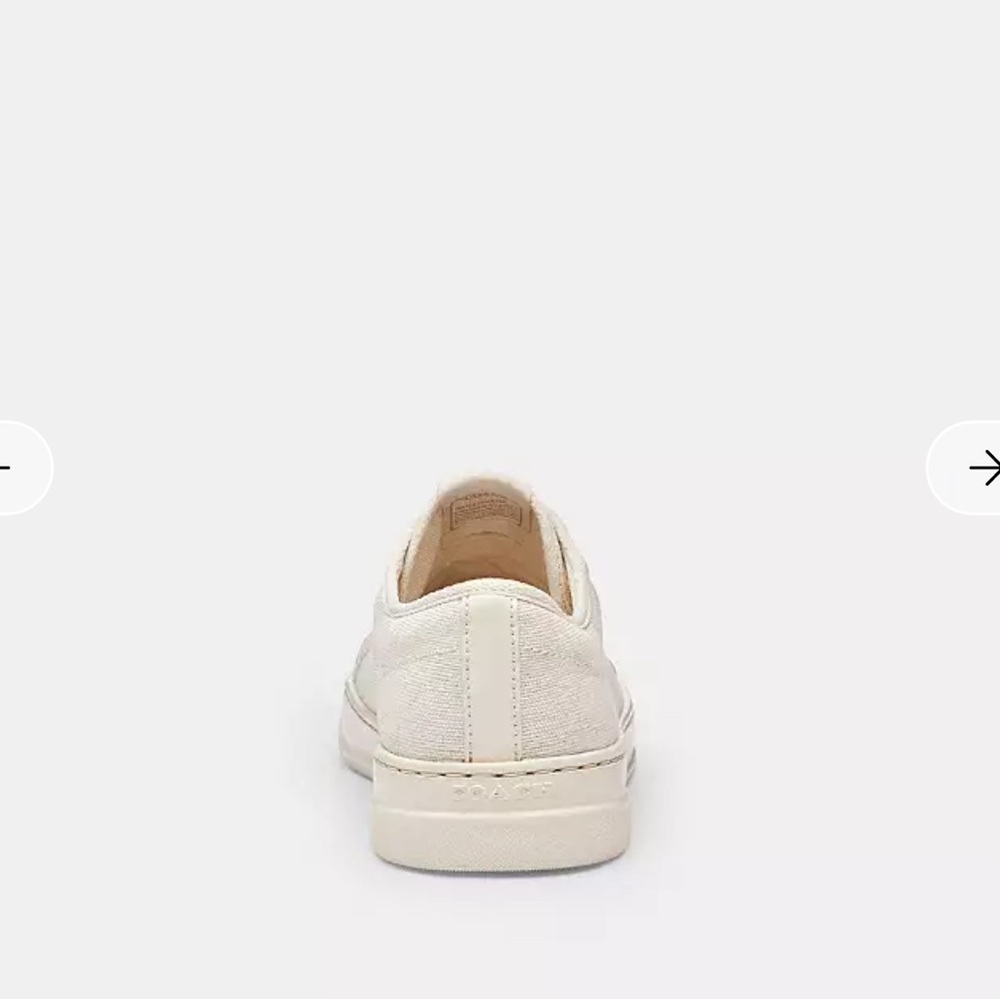 Men's Coach Canvas Sneaker In Signature Jacquard chalk Chalk CAP 74 new - Picture 3 of 12